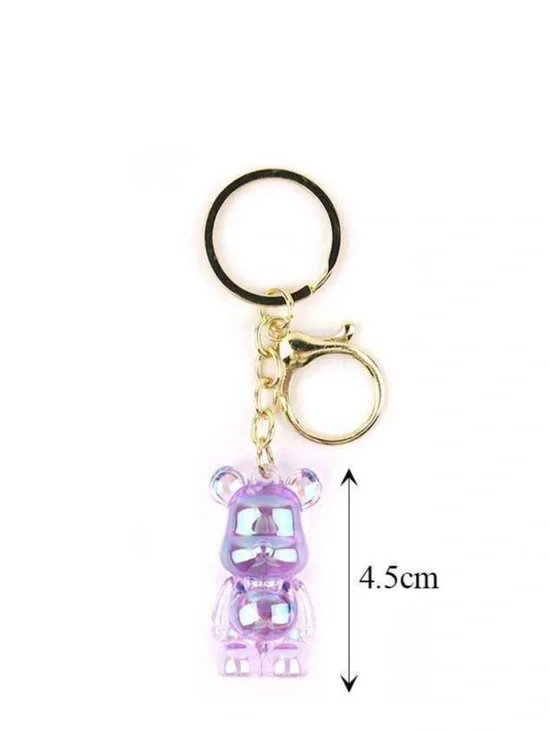 Iridescent Bear Charm Keychain - You pick a set of 2 - Picture 2 of 5